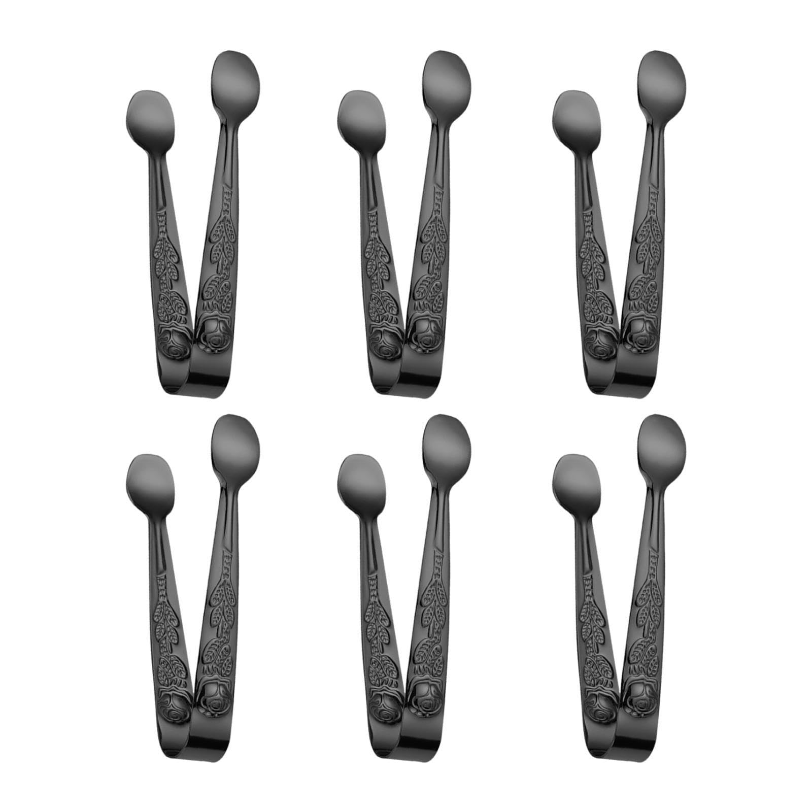 6 Pieces Mini Sugar Tongs Bread Clip Ice Tong for Coffee Bar | Nonstick Utensils | Silicone Spatula-image-38