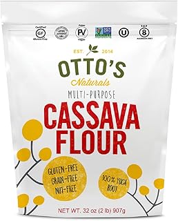 Otto's Naturals Cassava Flour, Gluten Free and Grain-Free Flour For Baking, Certified Paleo & Non-GMO Verified, Made From ...