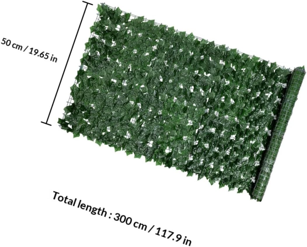 SUPVOX Artificial Green Leaf Privacy Fence 0.5m X Faux Plant Trellis for Balcony Garden Decoration Lifelike Simulated Vine Wall Panel Outdoor Privacy Screen