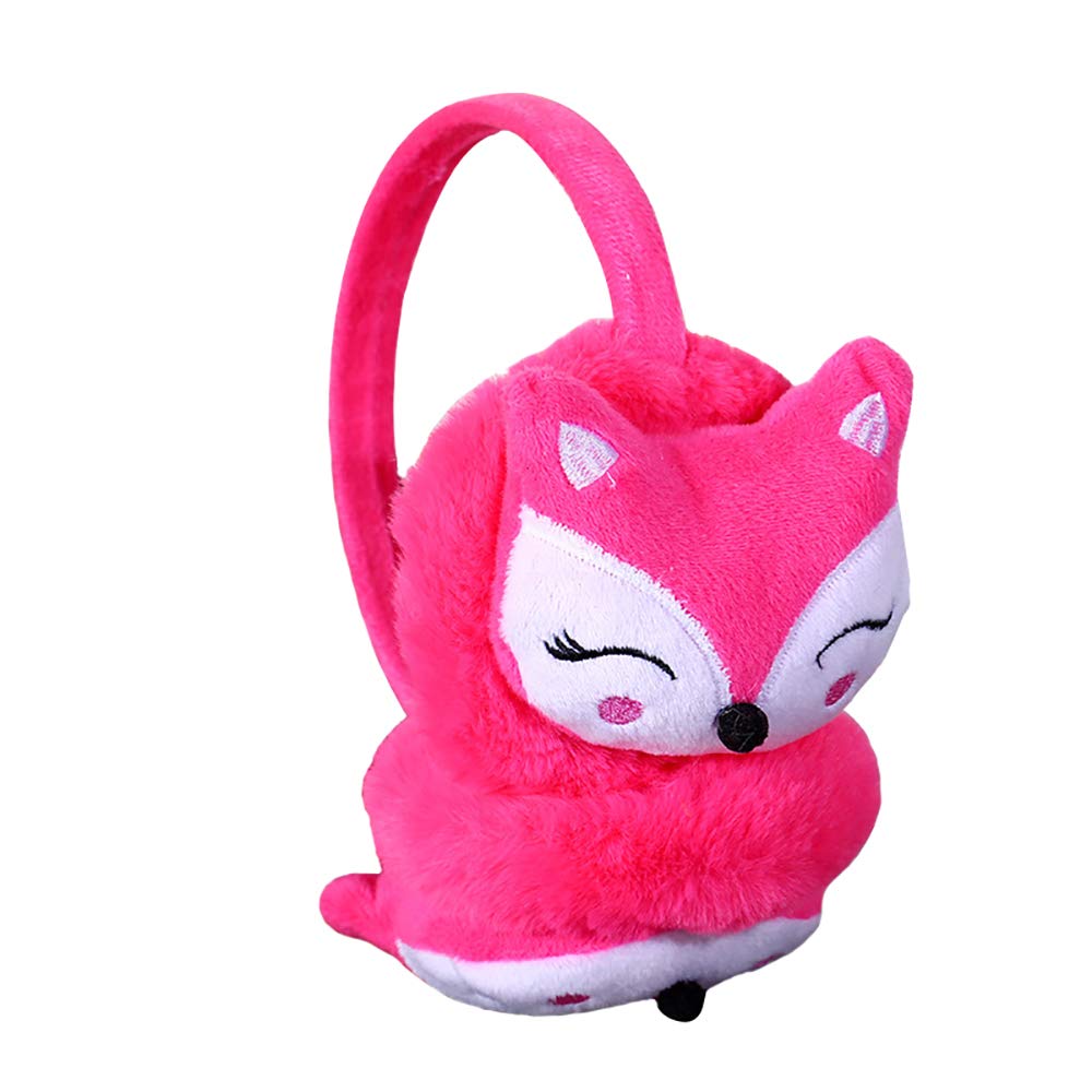 iCookii Boys Girls Fox Earmuffs Winter Soft Cute Ear Flaps Plush Fur Ear Warmers Protector Ear Cover Xmas Birthday Gift