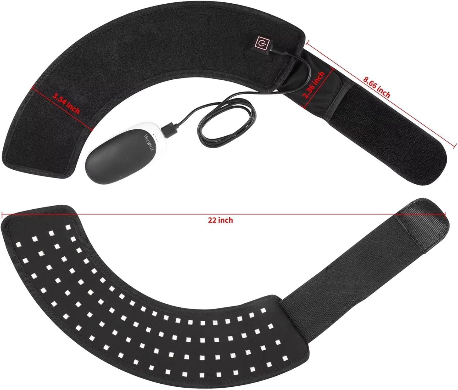 Envoltura Portátil De Terapia De Luz Roja para Caballos: Alivio Eficaz del Dolor En Cascos Y Corvejones para Mascotas, Fototerapia Portátil para La Salud Y Recuperación Equina.