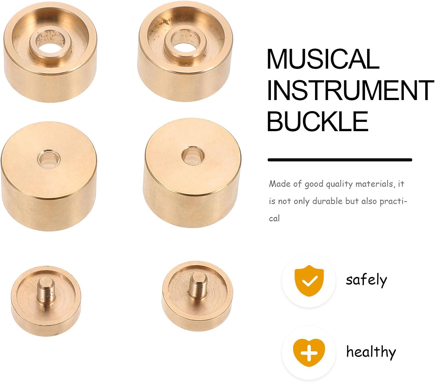 Vaguelly 9Pcs Copper Trumpet Valve Cover Buttons Upper and Lower Finger Trumpet Cover Replacement Accessories