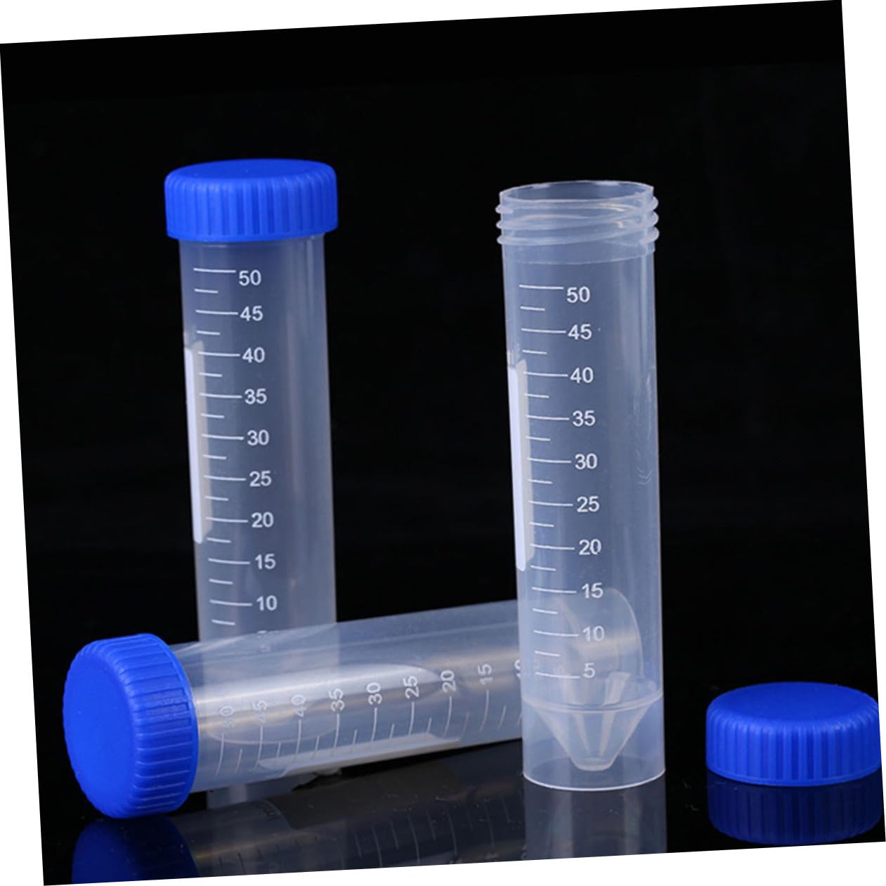81pezzi Provette Plastica Con Coperchio e Porta Provette Per Esperimenti Scientifici e Conservazione Liquidi