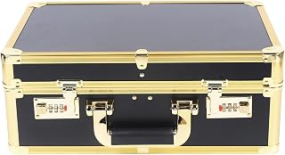 Professional Barber Case, Portable Stylist Travel Kit, Hair Beauty Salon Tool Storage Box, Hair Tools Carry Case,Suitable For Storing Scissors/Hair Dryer/Comb/Clip And Other Hair Supplies (Black)