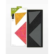AccuQuilt GO! Setting Triangles-10 Finished Die - Quilting Template Stencil for Cotton, Batiks, Wool, Felt, Flannel, Fleece, and Cuddle Fabrics