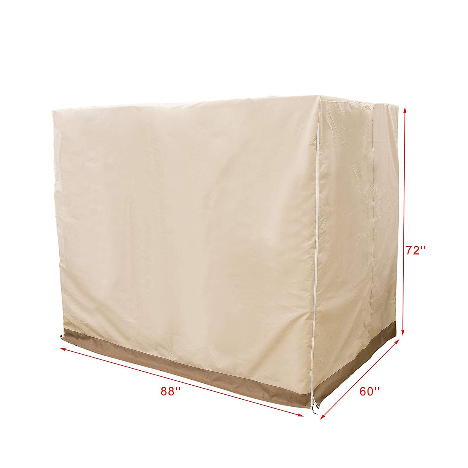 Copertura Per Altalena Sedia Dondolo Poltrona Mobili Da Giardino Impermeabile E Antipolvere Telo Di Coperture Cover Protezione Per Altalena Da Giardino (3 posti 220 * 125 * 170cm,Beige)