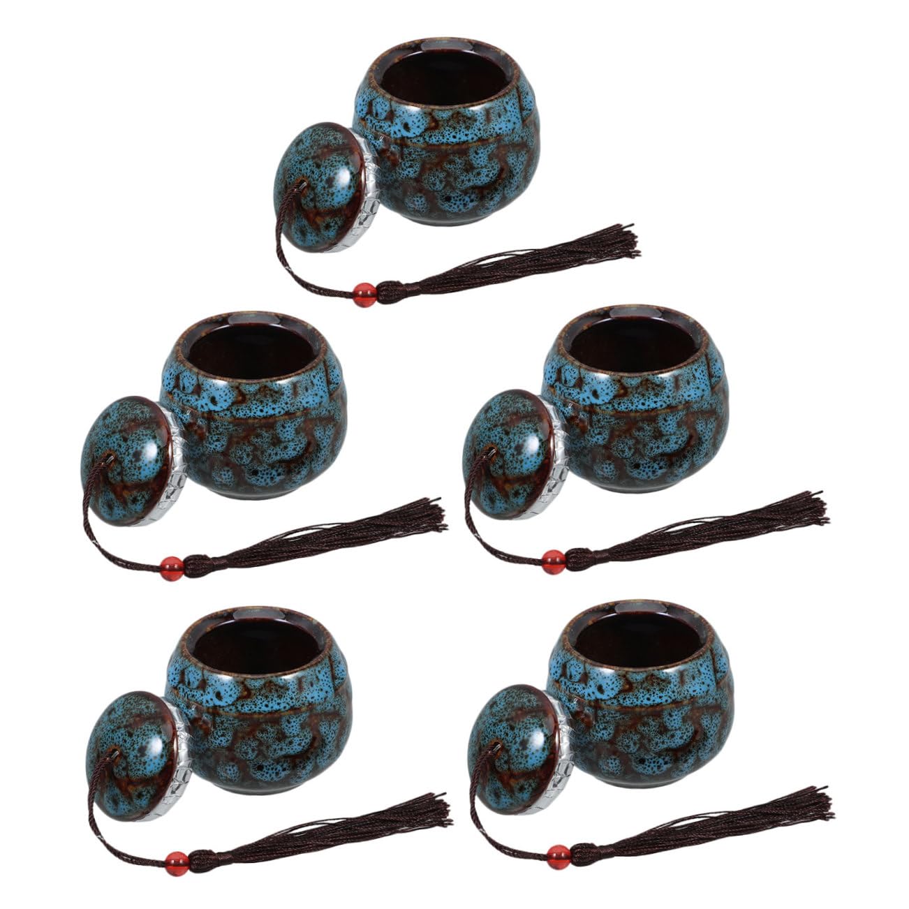 Petites urnes de salon bleues pour souvenir de chat et de chien