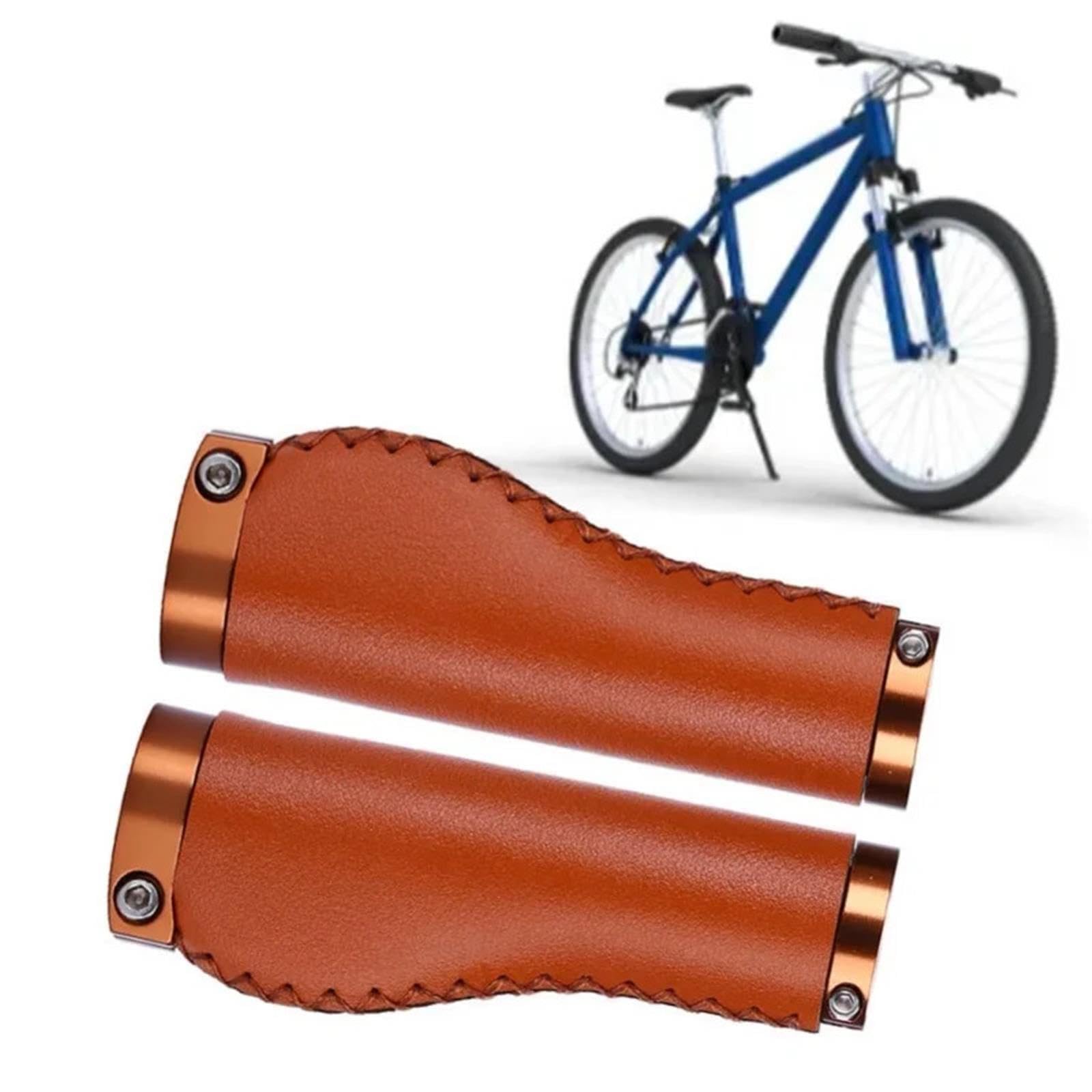 Manopole-bici-Pelle-PU 1 paio di manopole for manubrio in pelle for bici