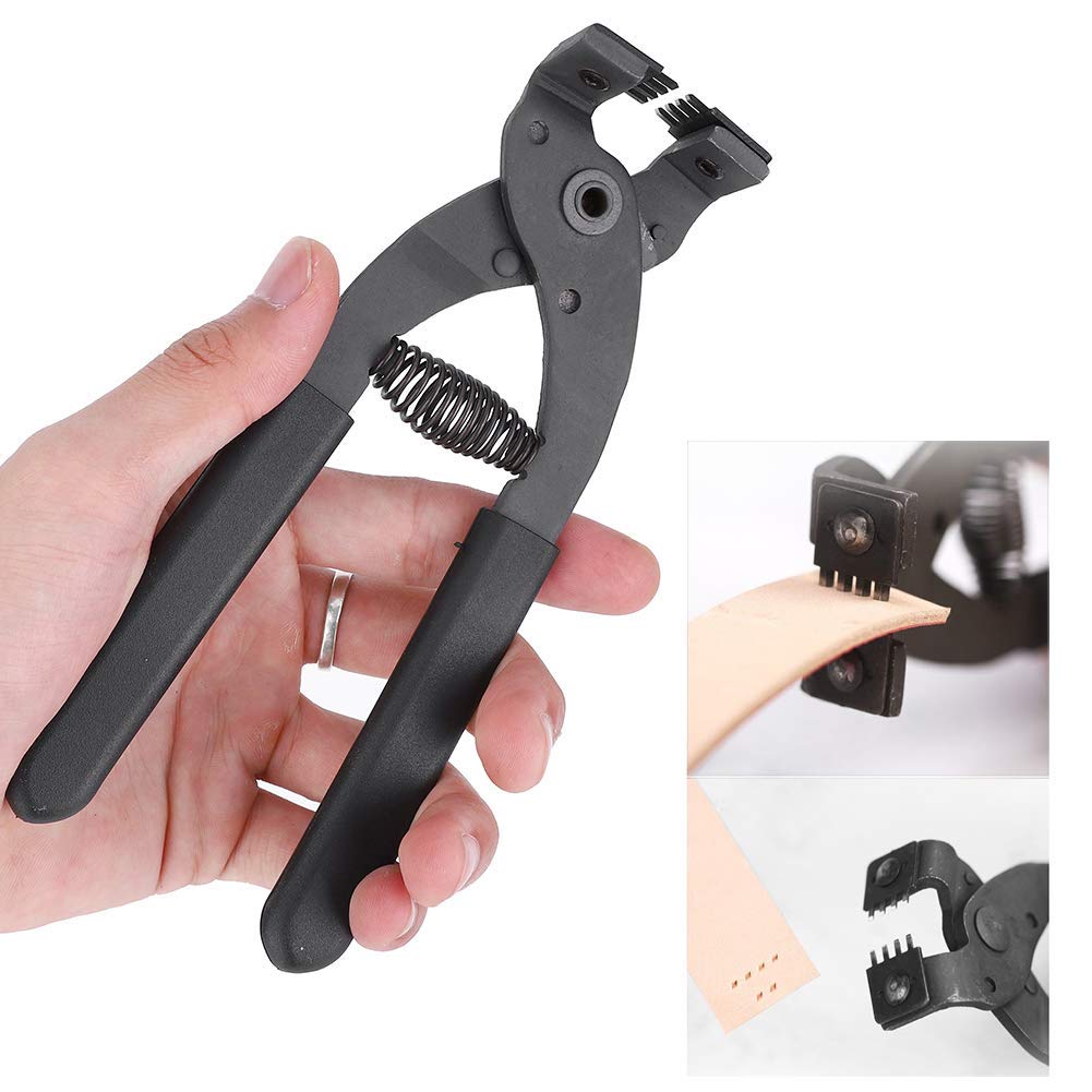Strumento di Perforazione in Pelle, 4mm, Acciaio al Carbonio, Perforazione Silenziosa, Artigianale