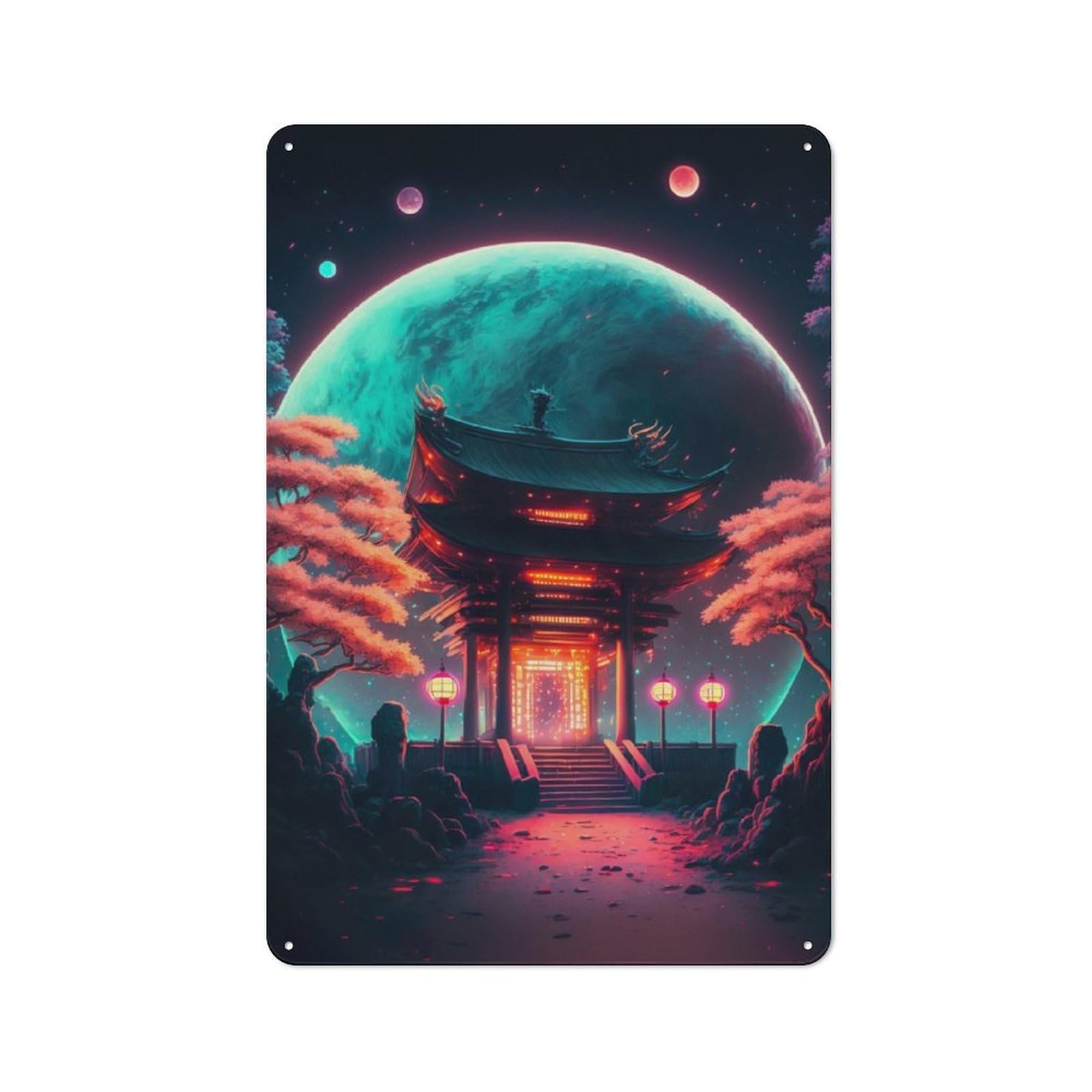 Junmoney Intergalactic Gateway Retro Metal Plaque 30X20cm Featuring For Home Bar Wall, For Room Styling Across Home Bars And Entertaining Spaces