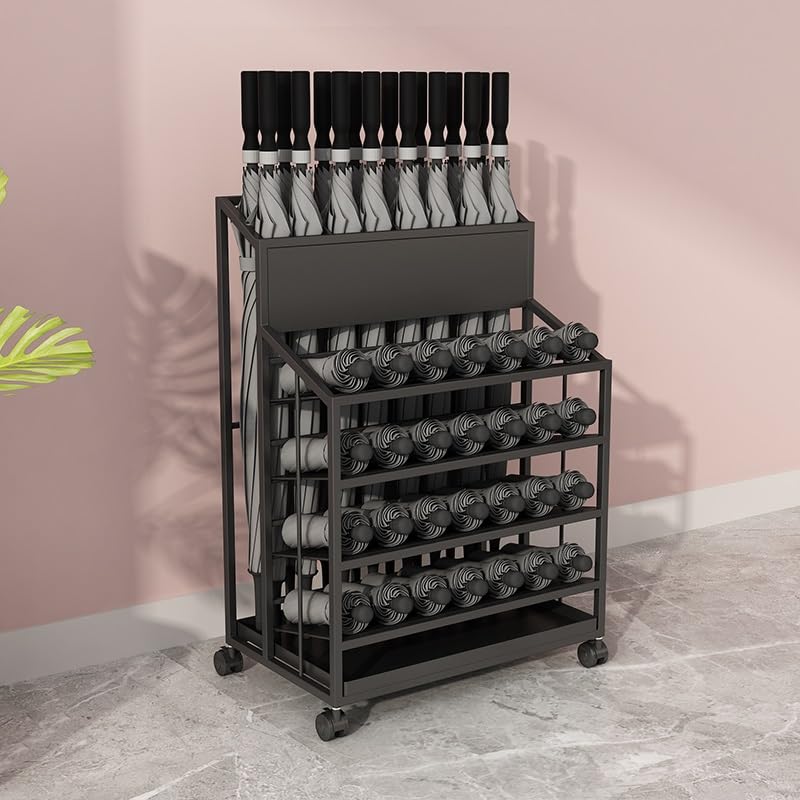 Porte-parapluies métallique grande capacité pour halls d'hôtel et écoles