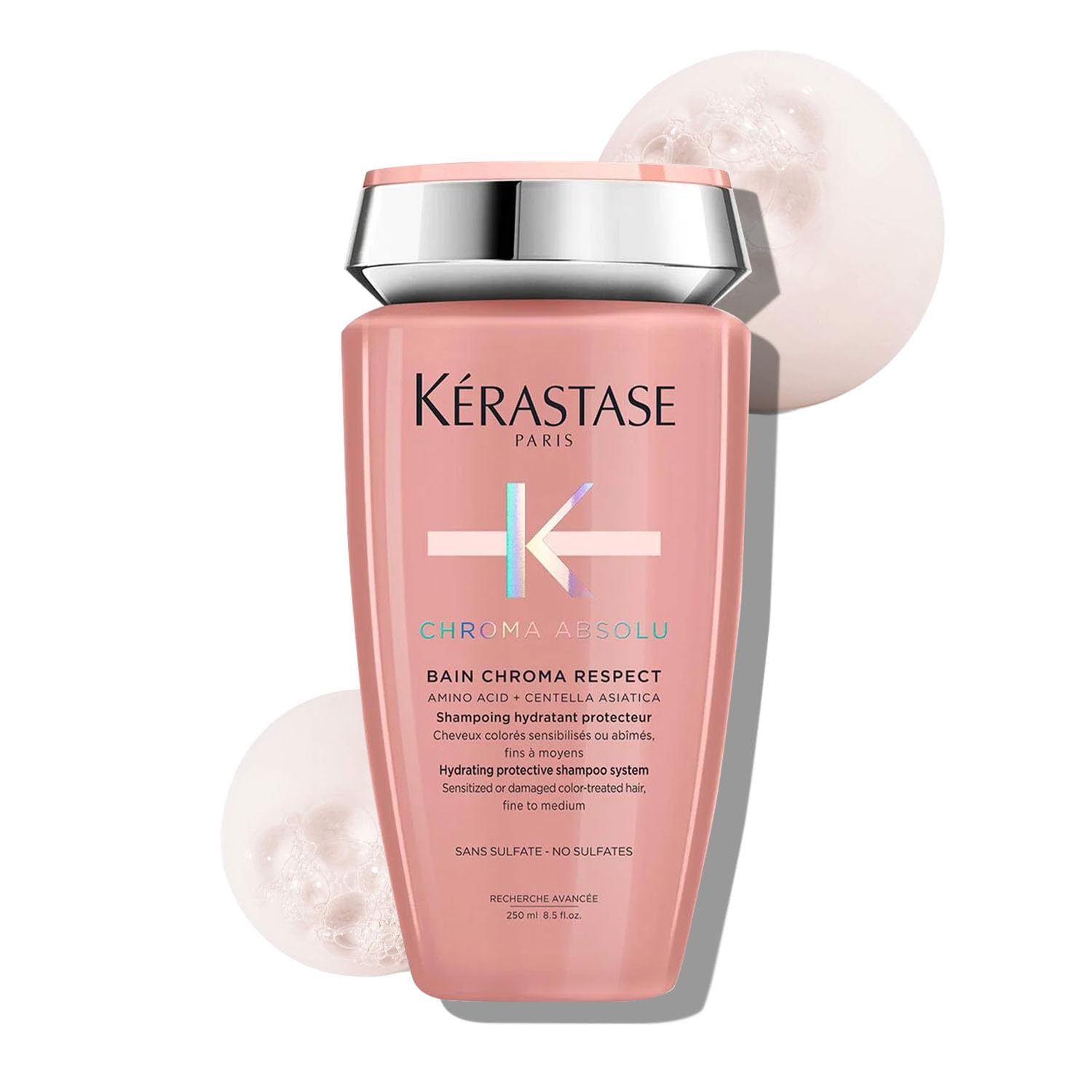 Chroma Absolu Respect Shampoo For Colour Protection 250ml | Sulphate-Free Shampoo | Fine to Medium Hair | Infused with Restoring Acids and Centella Asiatica