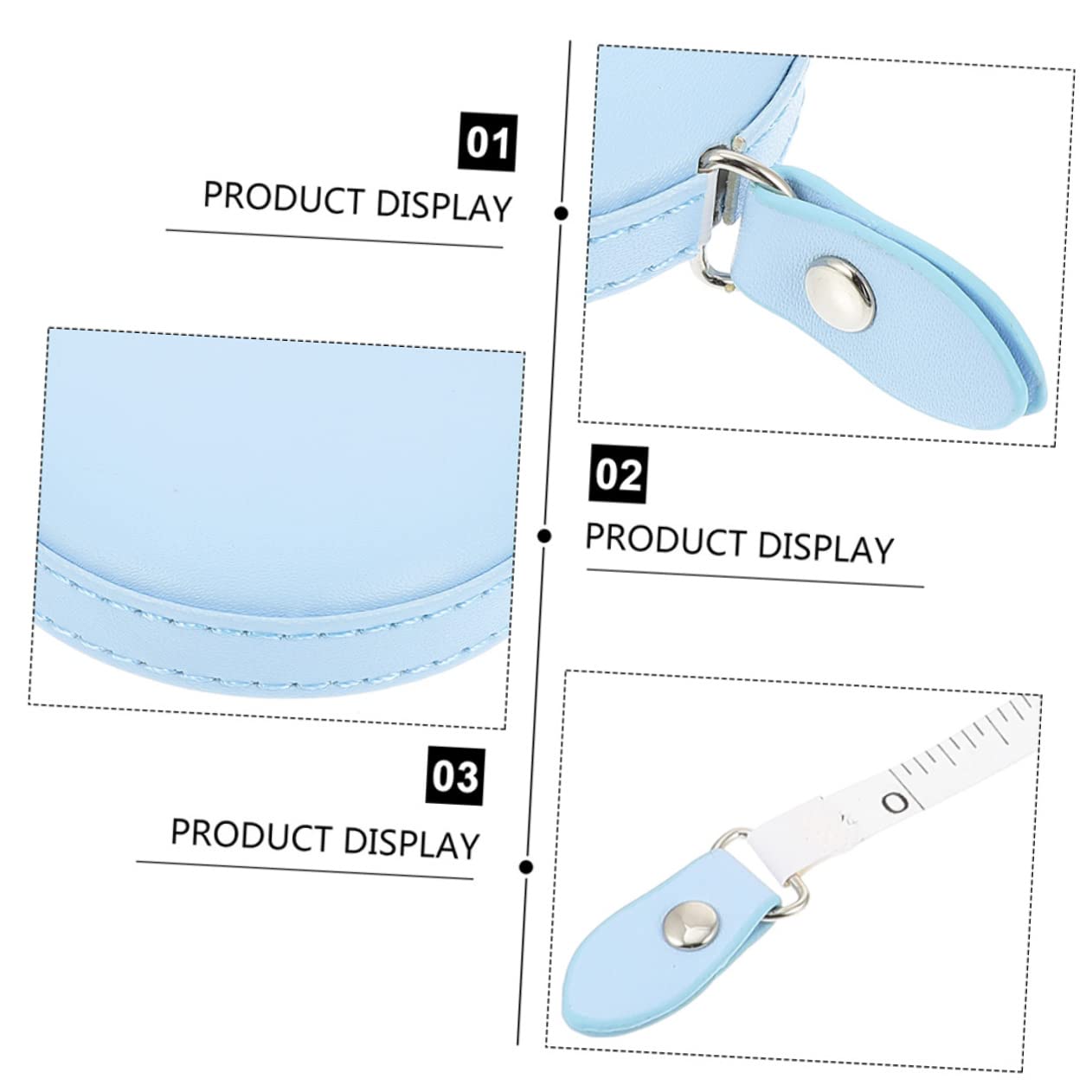 EXCEART 8piezas Cinta Métrica De Pu De Flexibles y Prácticas Para Medición Corporal Herramientas De Costura Para Hogar