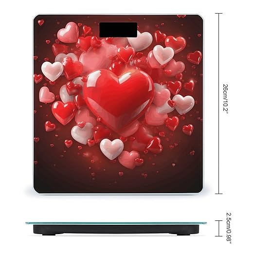 Báscula Digital Love Red Hearts de 10.2 pulgadas miniatura 2
