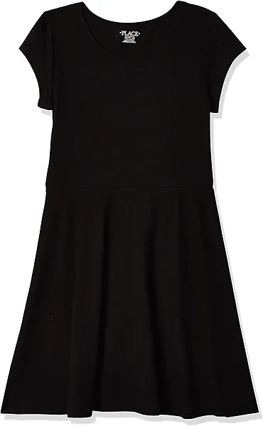 The Children'S Place Girls Short Sleeve Basic Skater Dress