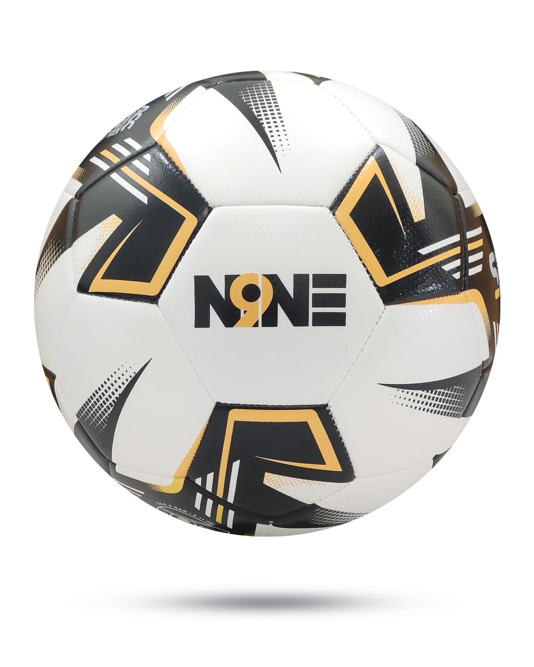 NINE Football Size 3 4 5 Ideal for Men & Women Gifts Soccer Ball Soft Touch TPE Foam Layer Perfect Bounce Moisten Needle Restricted Bladder (White, 4)