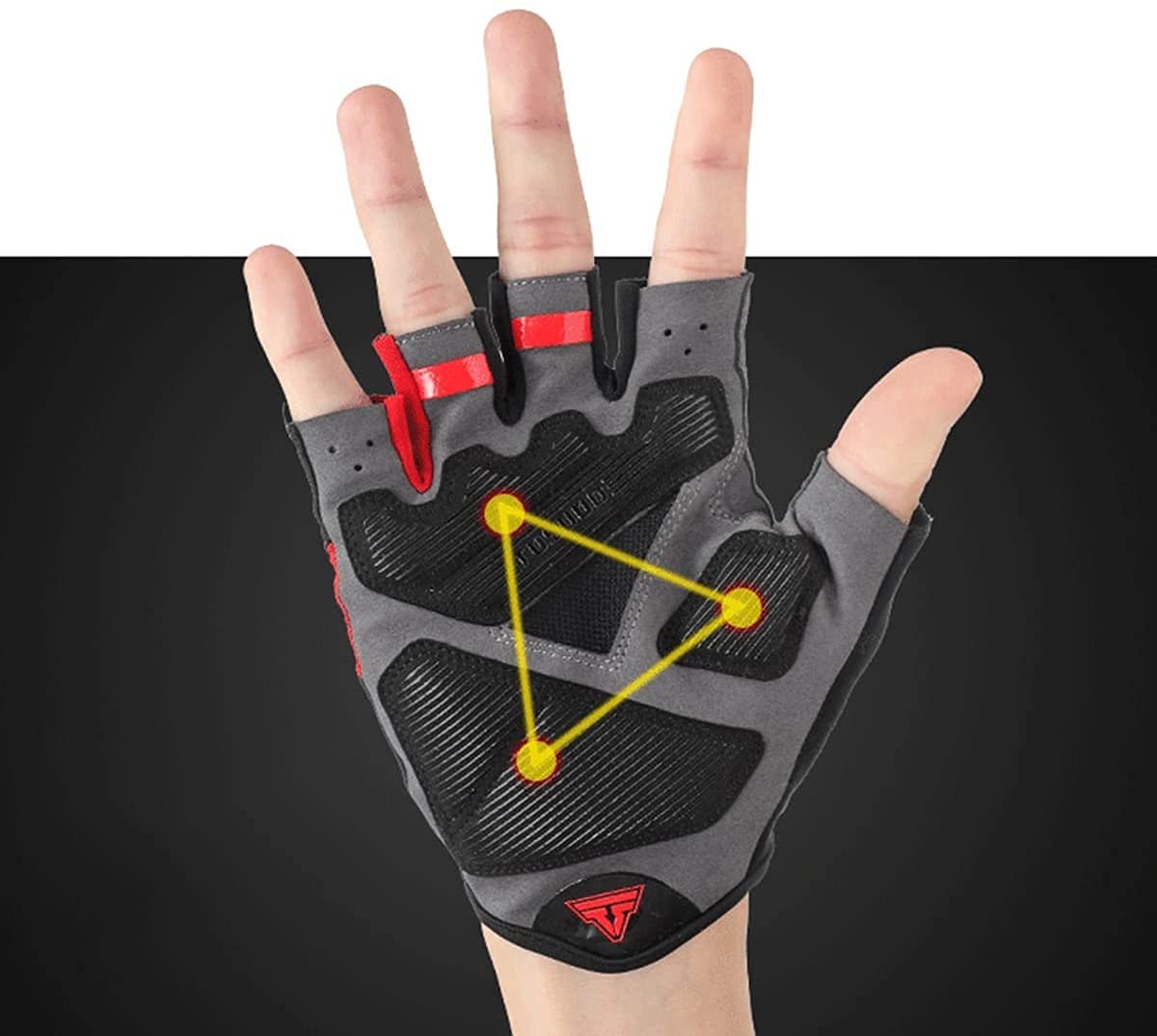 Fahrradhandschuhe, Halbfinger, Fahrradhandschuhe, Halbfinger, Sommer-Fahrradhandschuhe, Halbfinger, Sport, Fitness, Handschuhe für Damen und Herren, Kurzfinger, Mountainbike, Rennrad, geeignet für die