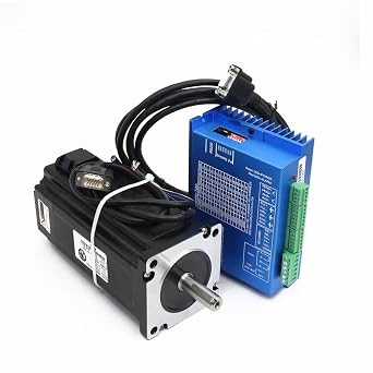 RATTMMOTOR Nema34 12N.m Closed Loop Hybrid Servo Motor Stepper Motor 12nm 1700oz-in 156mm 6A 2 Phase & HSS86 Servo Driver & 3m Wire CNC Controller Kit for CNC Router Engraving Milling Machine