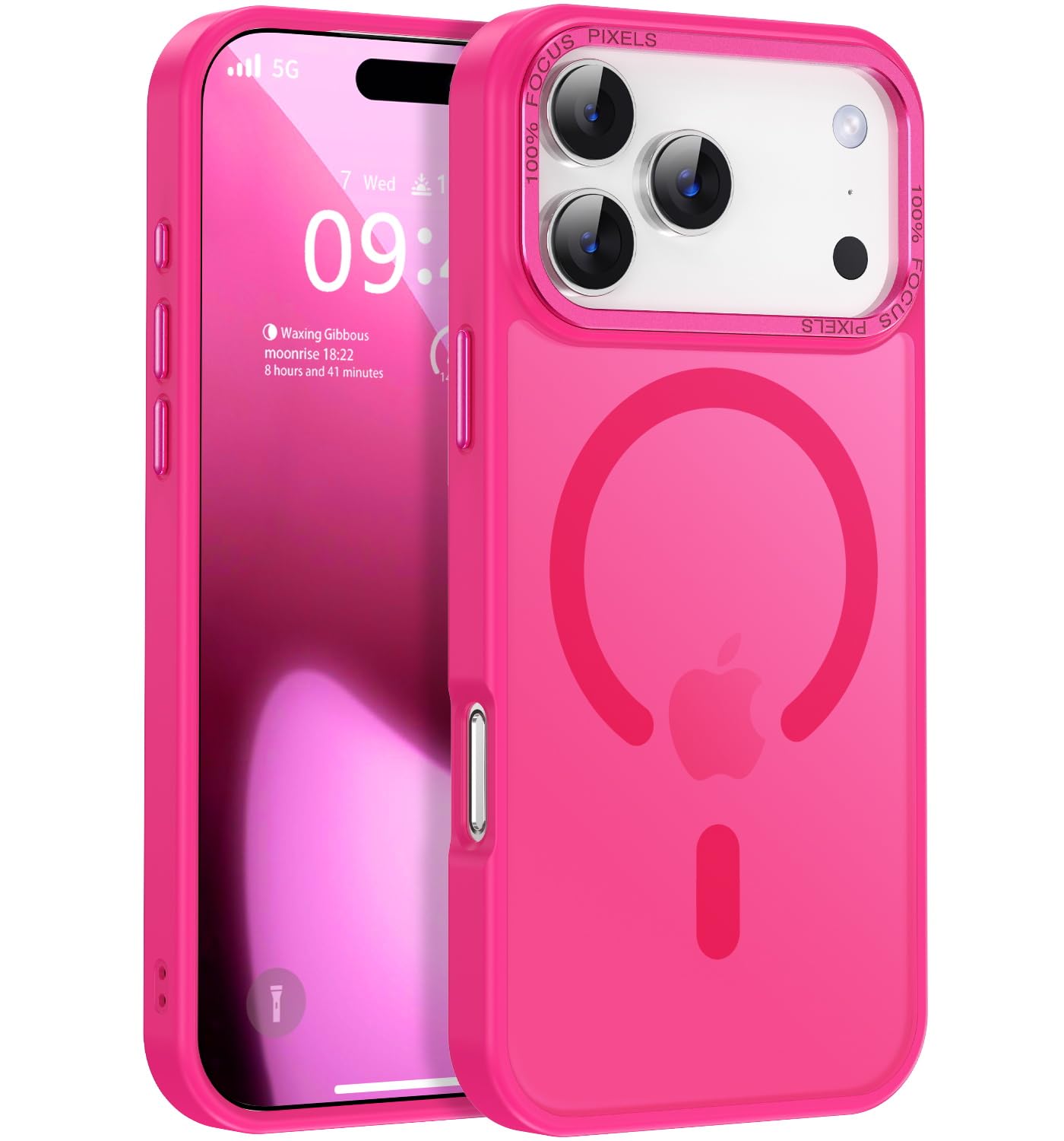 Newfuture Strong Magnetic Compatible with iPhone 17 Pro Case [13 FT Military Drop Protection] [Compatible with Magsafe] Slim Translucent Matte Shockproof with Anti-Fingerprint Phone Case, Tender Pink — view 216