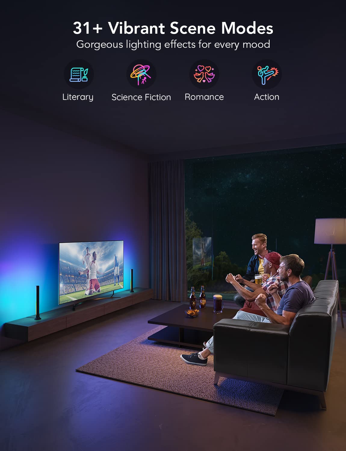 Buy Govee RGBIC TV Light Bars, Work with Alexa and Google Assistant