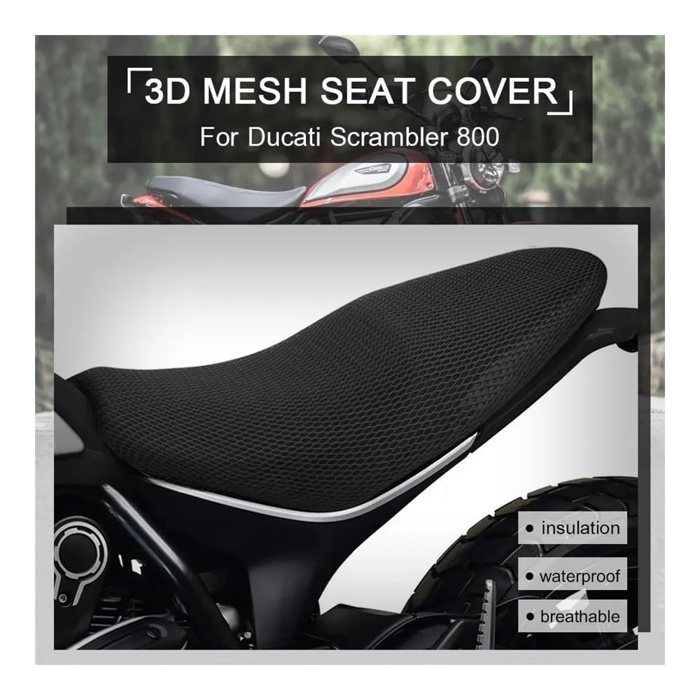 Coprisella Scooter Coprisedile Con Cuscino In Rete 3D Per Du&cati Scrambler 800 Coprisella In Tessuto Di Nylon Antiscivolo