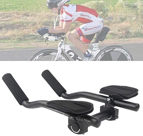 Manillar Aero para Bicicleta, Manillar de Aleación de Aluminio para Bicicleta de Carretera y Montaña, Manillar de Carrera TT con Clip en el