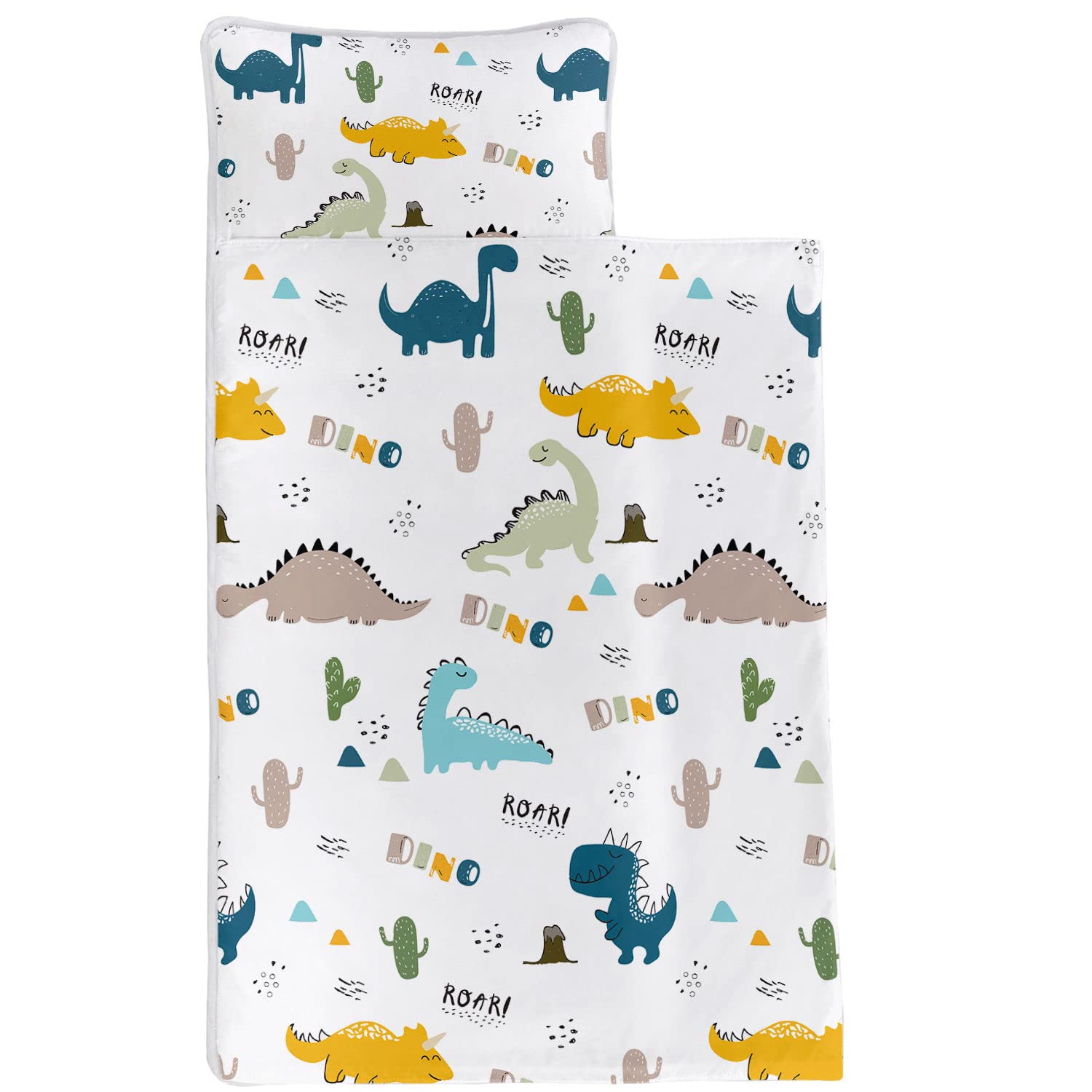 HOSIMA Nap Mat, Cute Dinosaur Sleeping Bag with Removable Pillow - Image 4