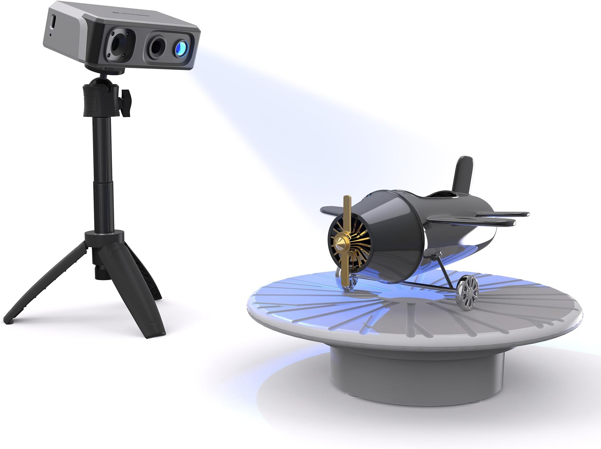 3DMakerpro Seal Lite Handheld 3D Scanner for 3D Printer, 0.02mm High Detailed Precision, 10FPS Scanning Lightning-Fast Speed with Anti-Shake Lenses, 3D Model Scanner for Windows/MacOS - Premium Kit