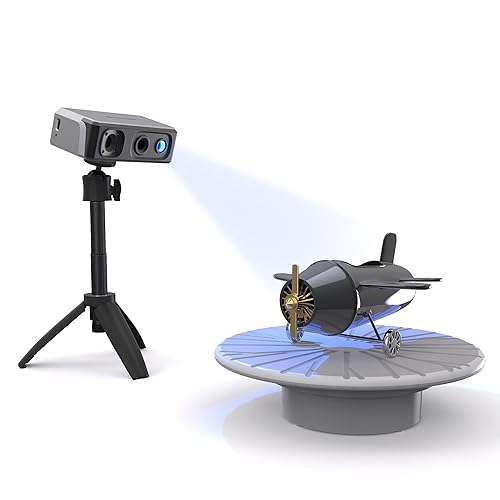 3DMakerpro Seal Lite - Escáner 3D de mano para impresora 3D, 0.001 in de alta precisión detallada, escaneo de 10 FPS con lentes antivibración,