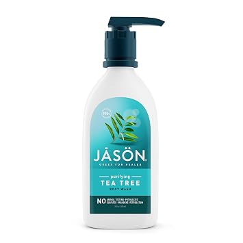 JASON Natural Body Wash, Purifying Tea Tree & Invigorating Rosewater, 30 Oz (2 Pack)