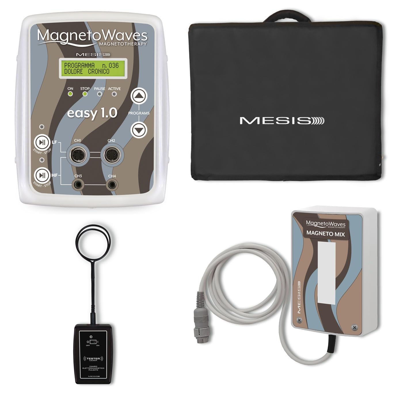 MESIS MagnetoWaves Easy 1.0 Magnetoterapia | Alta, Bassa e Alta+​Bassa frequenza|Dotazione BASIC