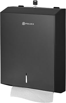 Pollock Paper Towel Dispenser Wall Mount,Stainless Steel,Matte Black