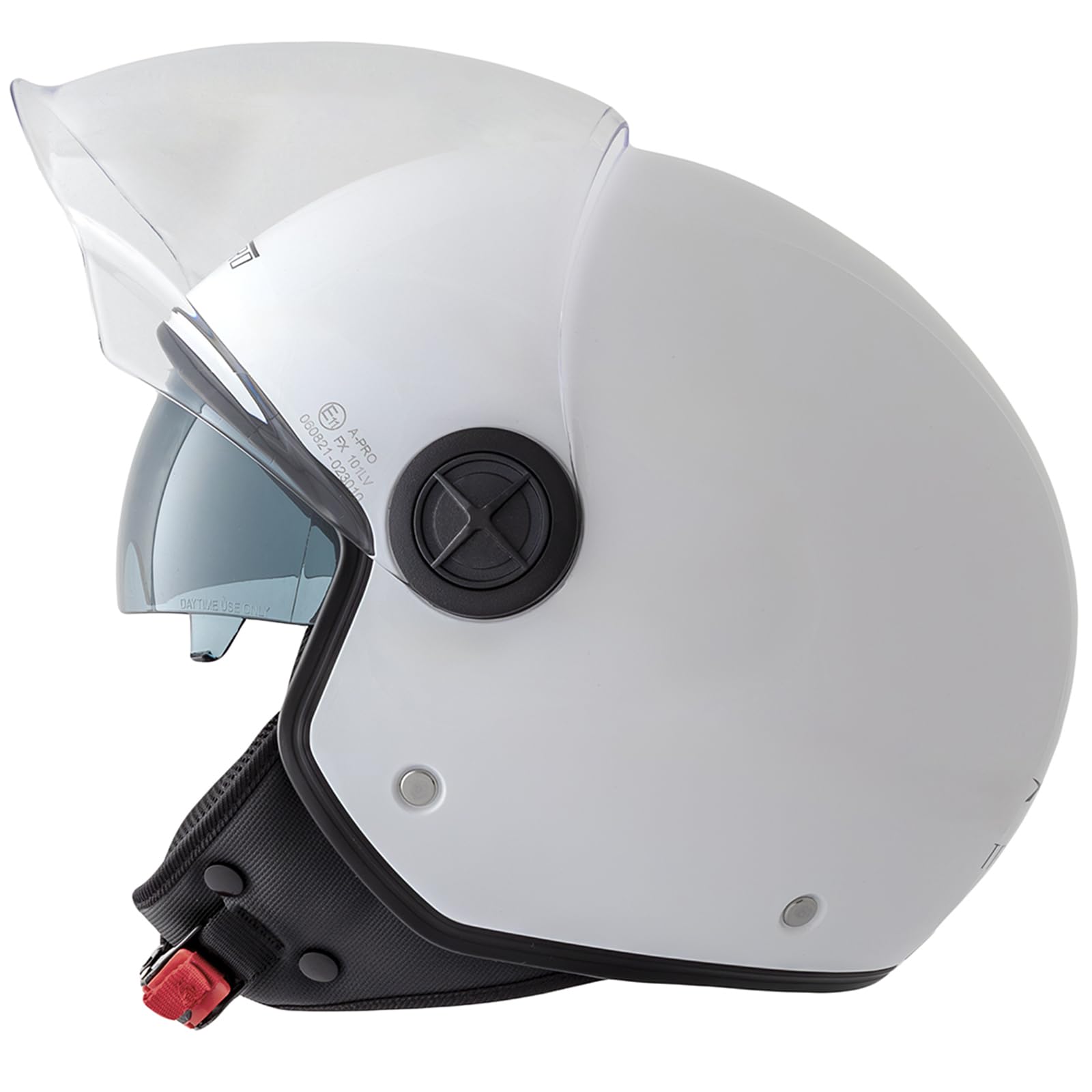 Casque Moto Scooter Jet Double Visiere Pare-Soleil ECE 22 Blanc M