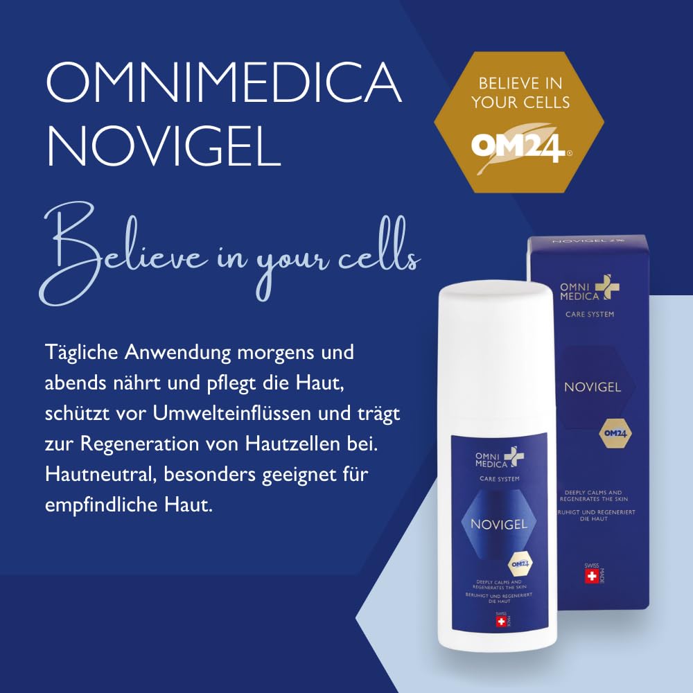 OMNIMEDICA Novigel Anti-Aging Creme – Gegen Pigmentflecken, Narben, Falten & Altersflecken – Gesichtspflege mit OM24® für Damen & Herren – vegan, natürlich & Swiss Made – 150ml
