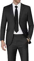 Conjunto de 2 peças blazer masculino slim fit com dois botões para casamento, formatura, smoking e calça