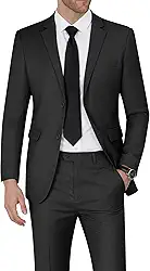 Conjunto de 2 peças blazer masculino slim fit com dois botões para casamento, formatura, smoking e calça