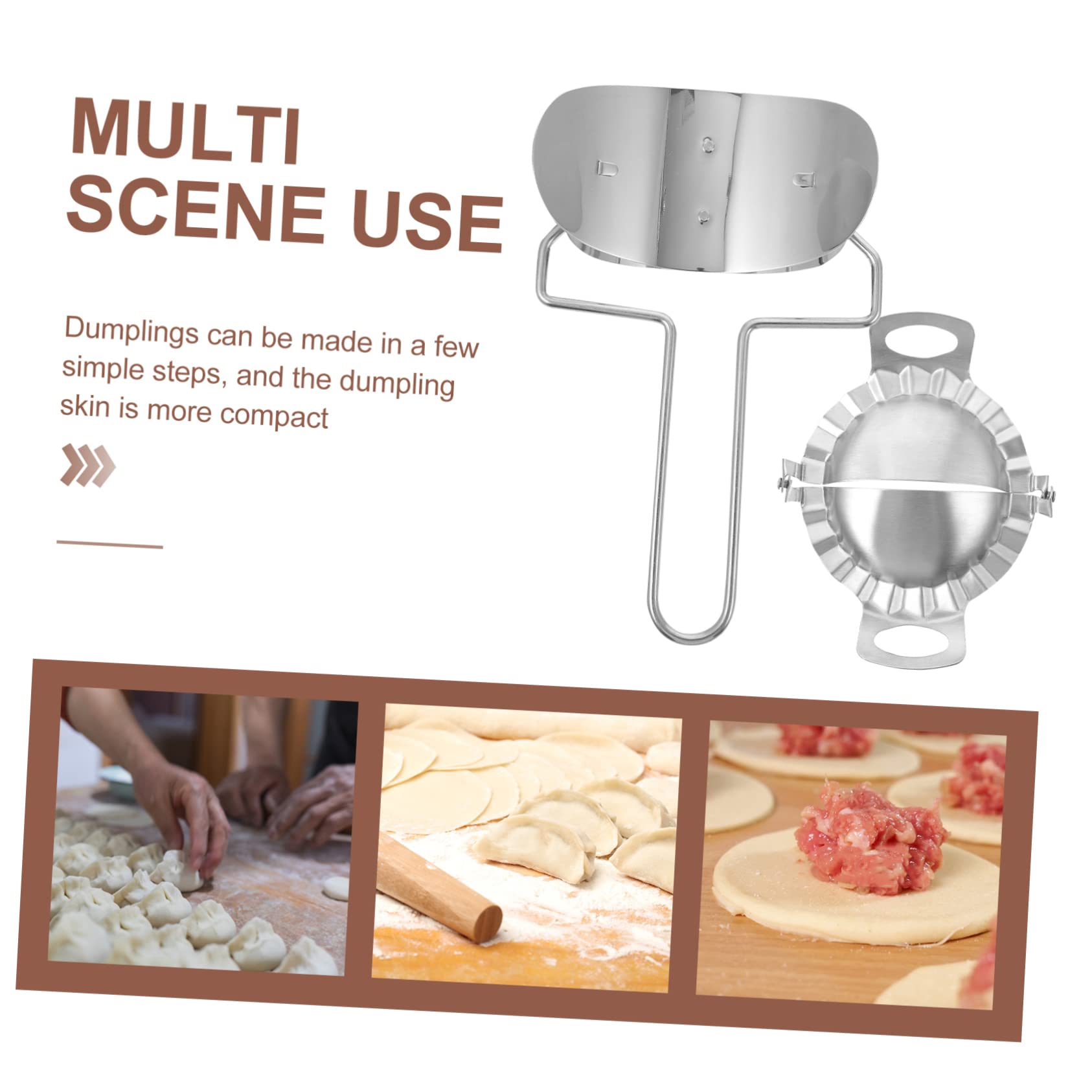 OHPHCALL 1Set Stainless Steel Dumpling Manual Dumpling Skin Cutter Kitchen Tool for Empanadas Ravioli and Pot Stickers and Easy to Clean Professional Seal Design