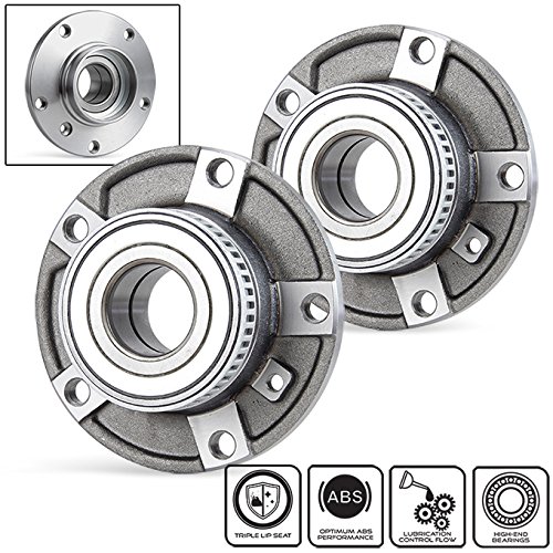 AKKON - for Set of 2 Front Wheel Hub & Bearing for BMW E31 E32 E34 E36 Z4 + ABS Sensor Ring 513125 Assembly Set