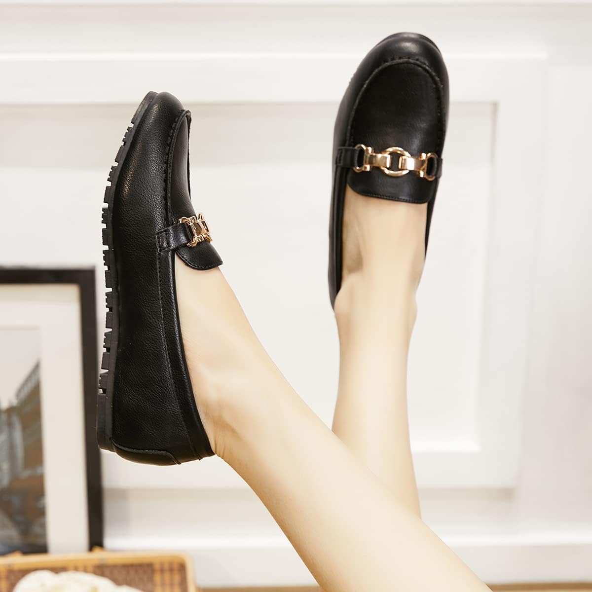 Loafers for Women Business Casual Shoes Comfortable & Lightweight Penny Loafers Slip On Work Flats - Image 9