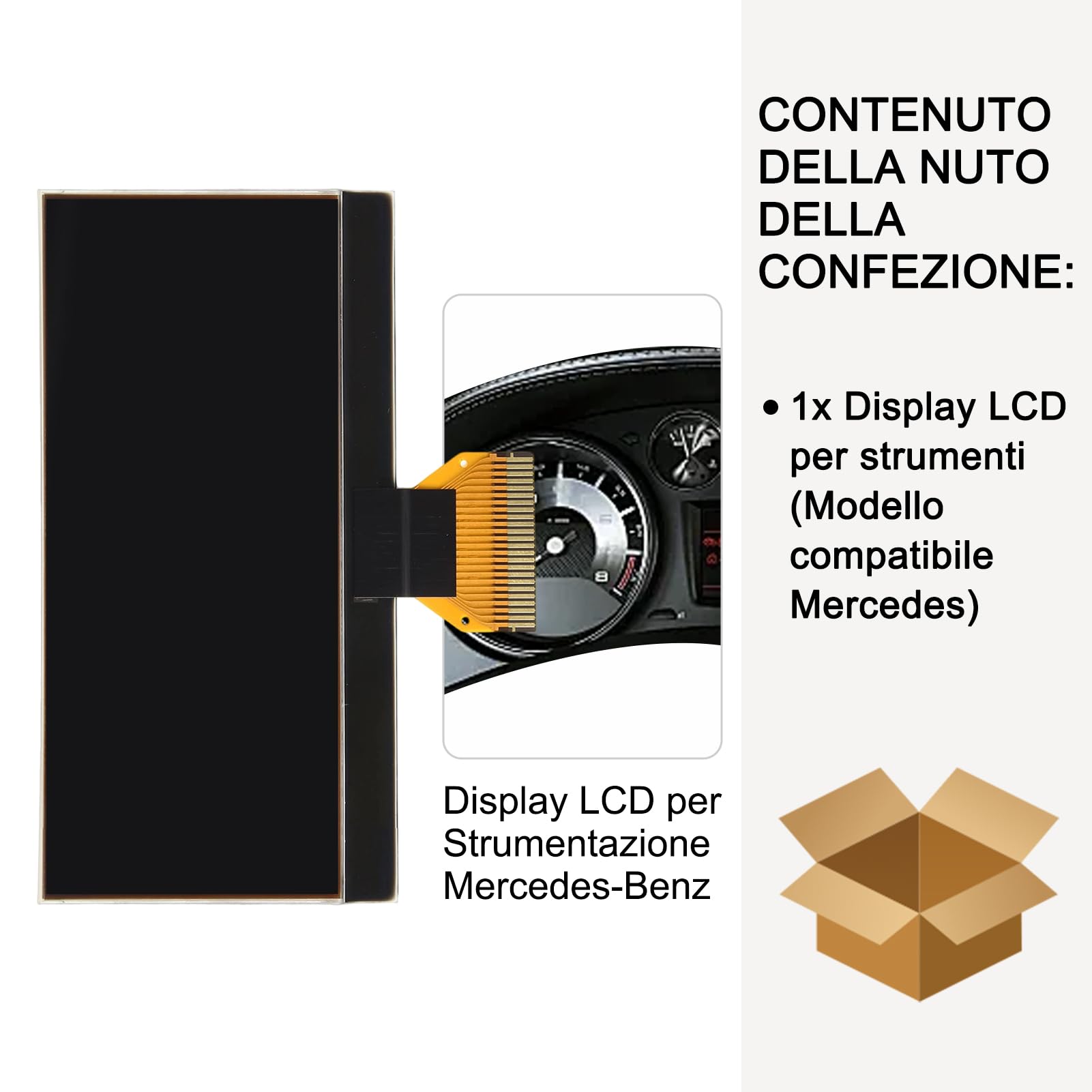 Pantalla LCD para Mercedes Clase A B, panel de visualización de clúster, pantalla LCD, compatible con clase A/B W169 W245 A1695400448