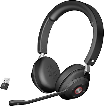 CA Essential Bluetooth Headset HS-2000BT Professional Wireless Headset Optimized for UC Platforms, ANC & ENC Technology Ensure Quality Audio for Calls & Music, Earcup Controls, Comfortable