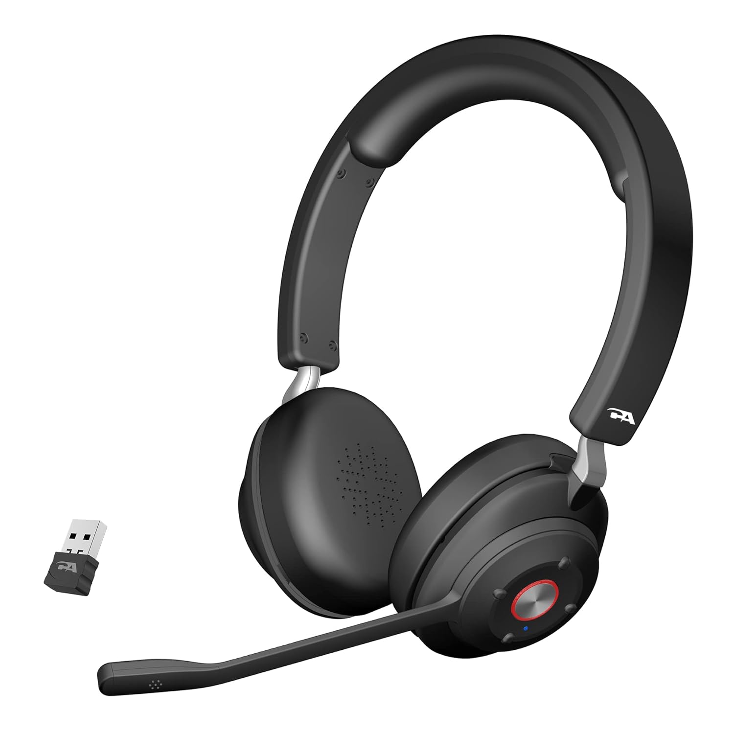 CA Essential Bluetooth Headset (HS-2000BT) – Professional Wireless Headset Optimized for UC Platforms, ANC & ENC Technology Ensure Quality Audio for Calls & Music, Earcup Controls, Comfortable