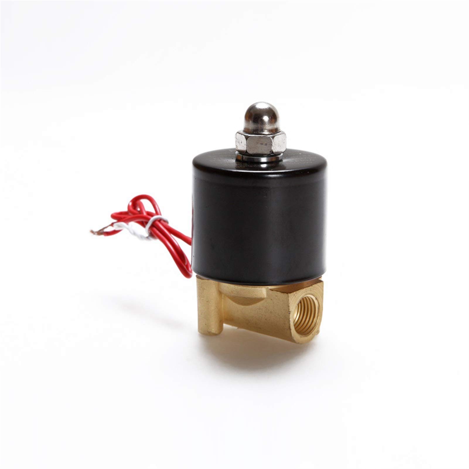 Électrovanne 1/4 AC 110V en laiton normalement fermée 2 voies pour l'eau et l'air