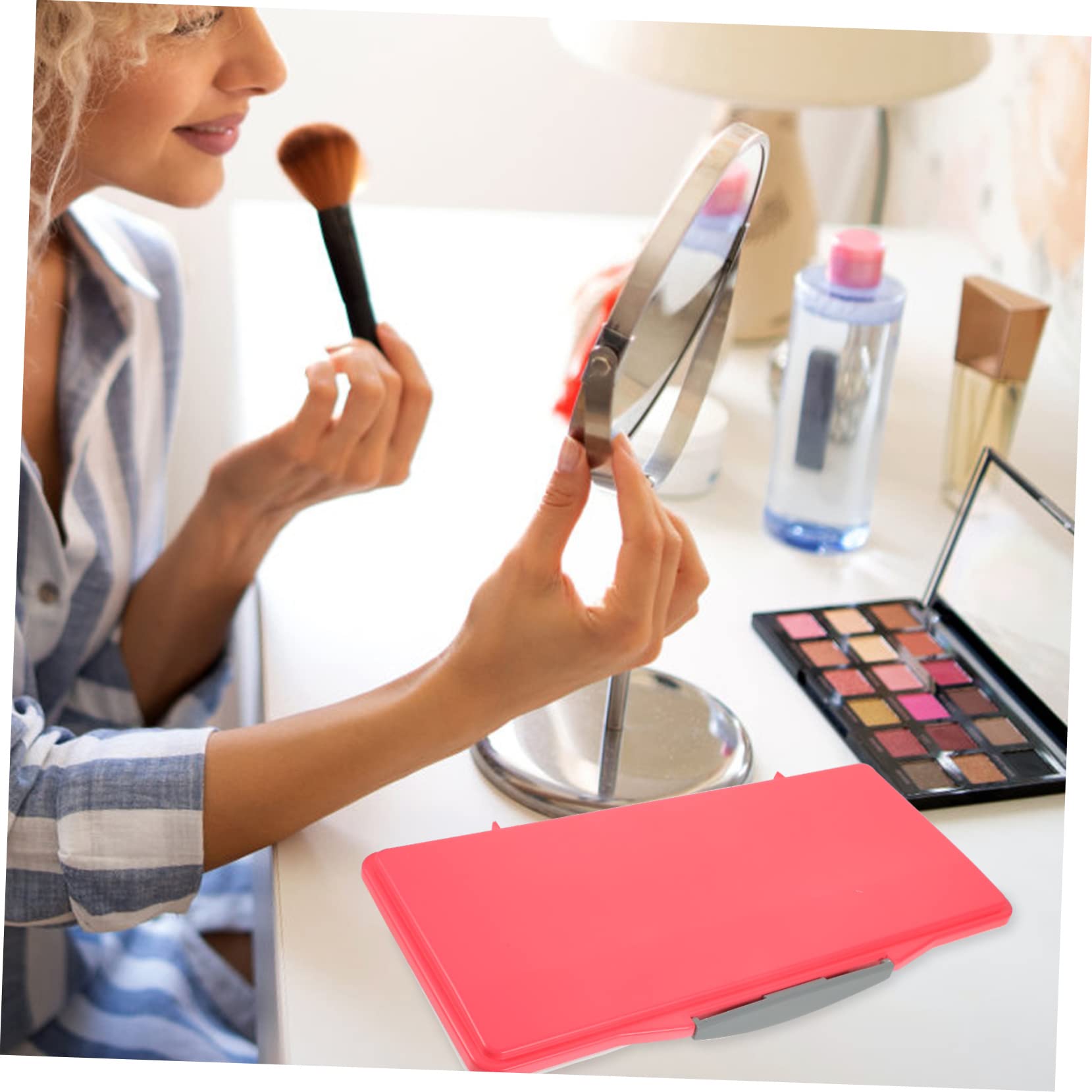 OSALADI Portable Plastic Watercolor Mixing Box with Compartments Reusable Pigment Tray for Artists Easy to Clean Empty Palette for Travel and Use Present for Painters