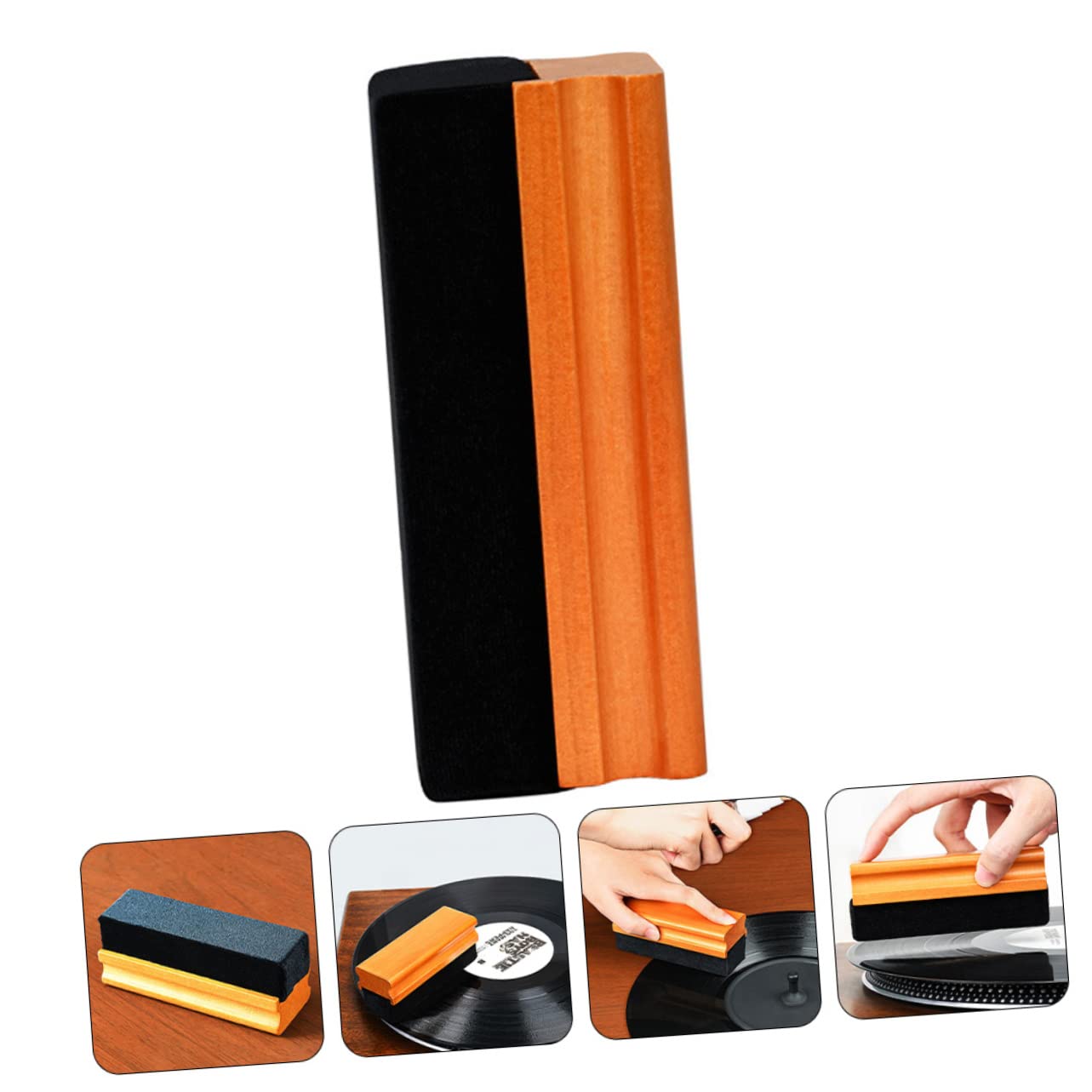 OSALADI 3pièces Brosse De Nettoyage Antistatique pour Vinyles Outil De Nettoyage pour Disques Et CD Préserve La Qualité Sonore Et Prolonge La Durée De Vie des Enregistrements