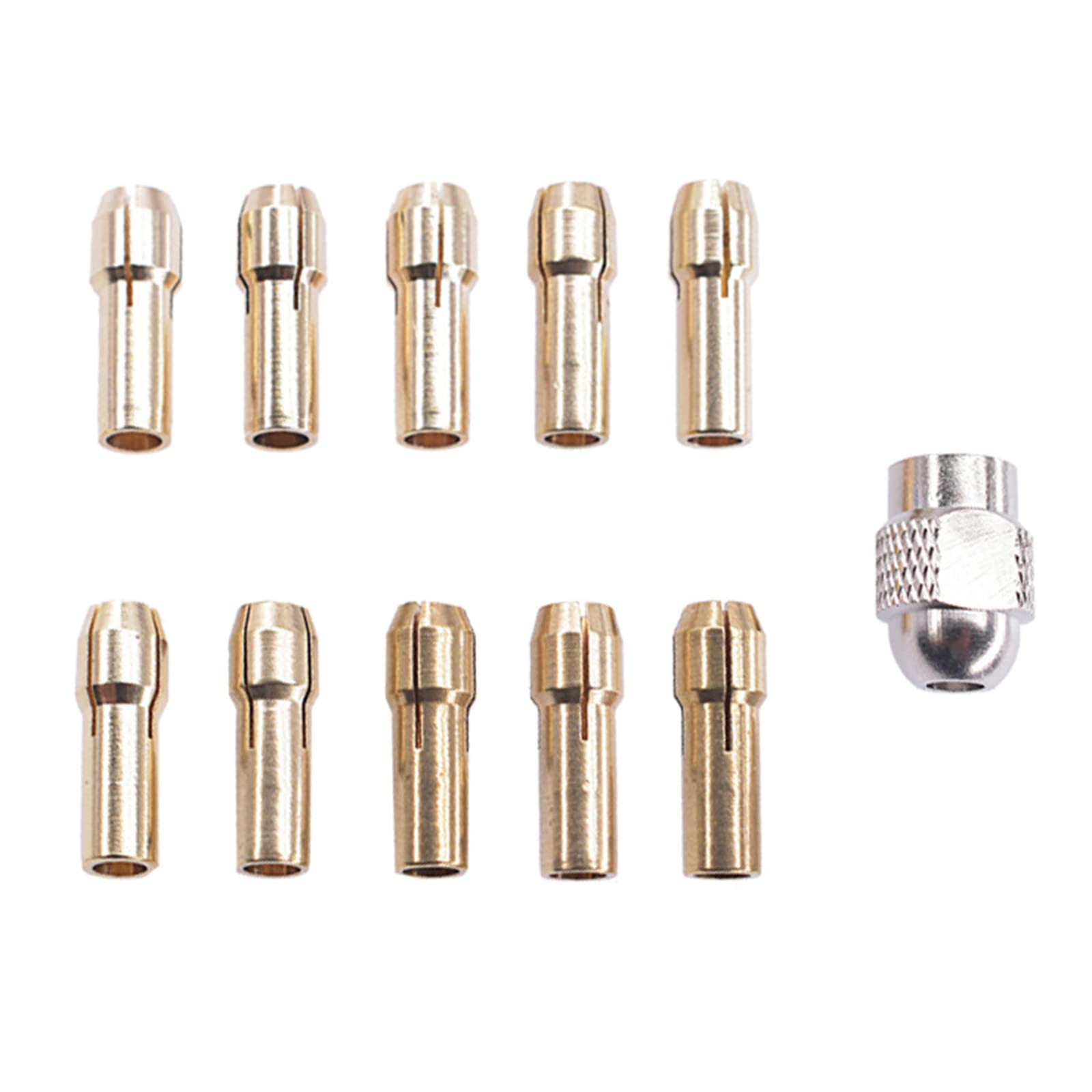 11pcs Power Tool Drill Brass Collet Chuck For Rotary Tool Accessories Machine Polishing Engraver Electrics