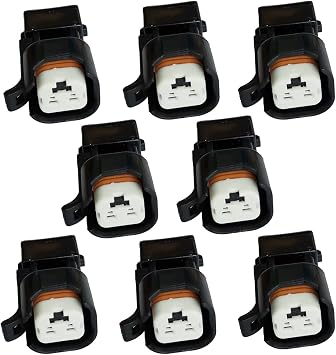 DEVMO 8Pcs Fuel Injector Connectors Adapter Plug LS1 EV1 to EV6 EV14 USCAR LS2 LS3 LSX LT1 Fuel Injector Connectors Adapter