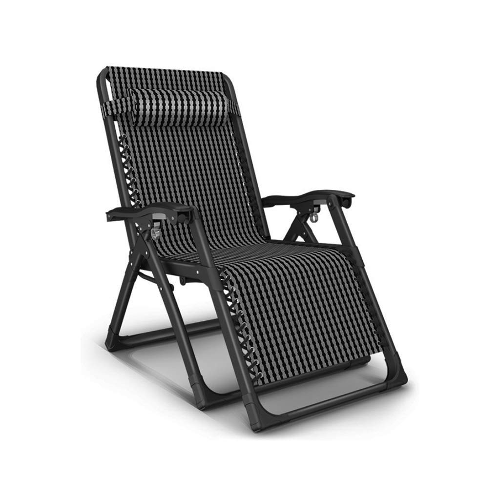 Chaise longue pliante en métal robuste pour jardin et camping