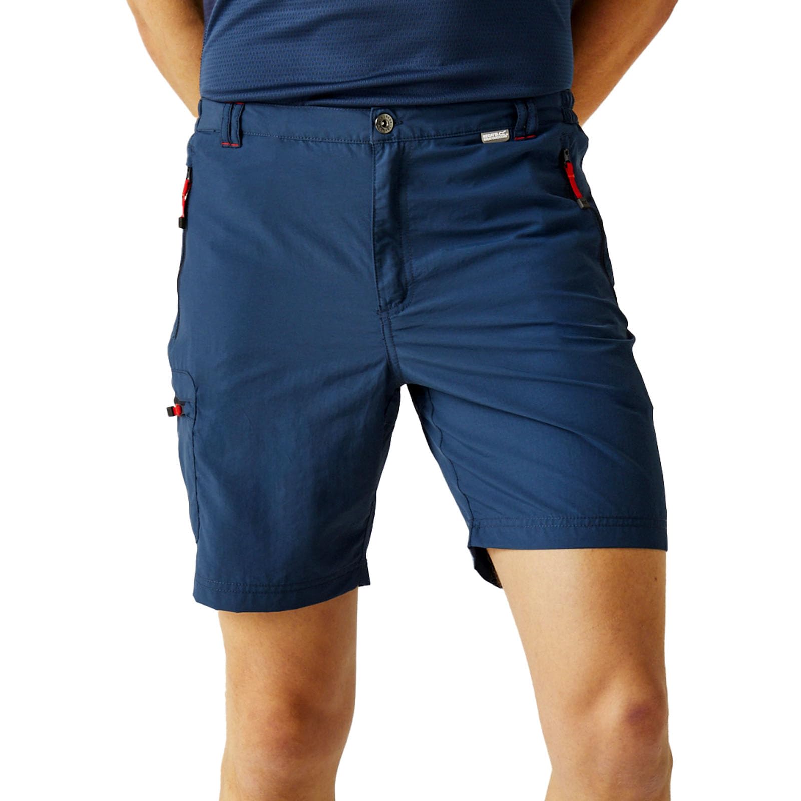Regatta Mens Leesville II Multi Pocket Cargo Walking Shorts - Denim - 44