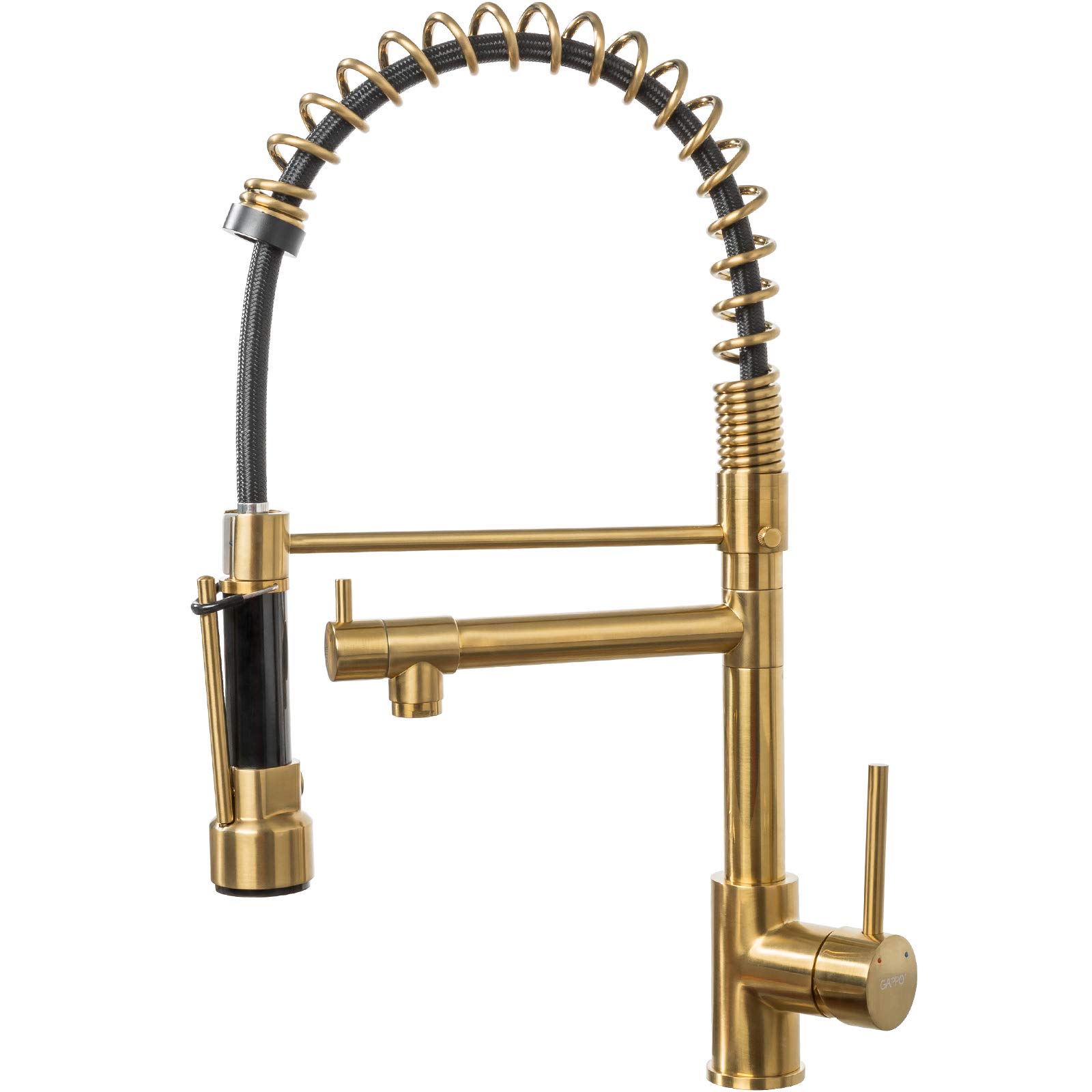 GAPPO 10 Kitchen Sink Faucet Hole Cover Deck Plate Stainless Steel Escutcheon Golden Finish FRAP